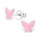 My-jewelry - H26291 - earring pink butterfly in 925/1000 silver