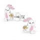 My-jewelry - H28242 - earring small pink bunny in 925/1000 silver