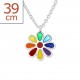 My-jewelry - H24349 - Pretty flower necklace rainbow in 925/1000 silver