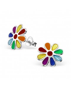 My-jewelry - H11752 - earring-flower-rainbow in 925/1000 silver