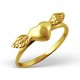 My-jewelry - H4581 - Ring heart winged gold-plated in 925/1000 silver