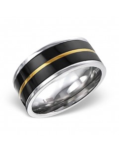 my-jewelry - H17019uk - stainless steel class Gold plated ring