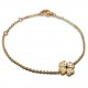 My-jewelry - H112 - Bracelet clover small golden heart in 925/1000 silver