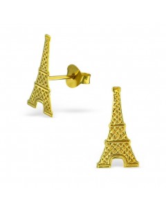 My-jewelry - H234 - earring Eiffel tower golden in 925/1000 silver