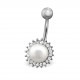 My-jewelry - H29736 - Jolie piercing pearl stainless steel