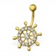 My-jewelry - H29673 - Nice piercing in stainless steel gilded