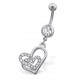 my-jewelry - H29680 - Jolie piercing heart stainless steel