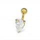 My-jewelry - H30091 - Nice piercing in stainless steel gilded