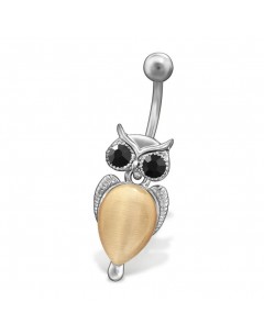 My-jewelry - H29694 - Jolie piercing owl stainless steel
