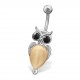 My-jewelry - H29694 - Jolie piercing owl stainless steel