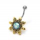 My-jewelry - H30481 - Jolie piercing opal stainless steel golden