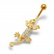 My-jewelry - H29682 - Jolie piercing lizard stainless steel golden