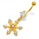 My-jewelry - H29688 - Jolie piercing star stainless steel golden