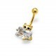 My-jewelry - H30094 - Jolie piercing cat stainless steel golden