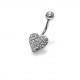 My-jewelry - H30474 - Jolie piercing heart stainless steel