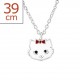 My-jewelry - H29841 - Collar white cat in 925/1000 silver