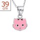 My-jewelry - H20347 - Collar cat pink in 925/1000 silver