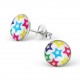 My-jewelry - H19693 - earring-star multicolor 925/1000 silver