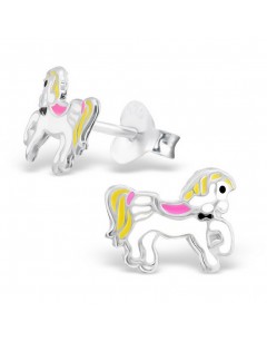 My-jewelry - H24721 - earring white horse in 925/1000 silver