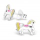 My-jewelry - H24721 - earring white horse in 925/1000 silver