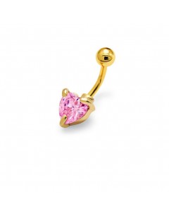 My-jewelry - H29705 - Jolie piercing heart stainless steel golden