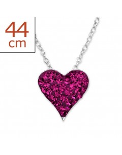 My-jewelry - H28079r - Necklace heart in 925/1000 silver