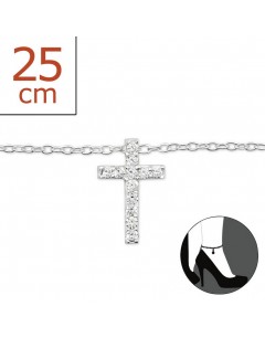 My-jewelry - H6444uk - Sterling silver cross Chain ankle