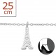 My-jewelry - H235z - Chain ankle eiffel tower in 925/1000 silver