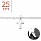 My-jewelry - H1501z - Chain ankle cross in 925/1000 silver