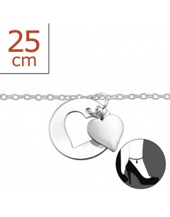 My-jewelry - H1605z - Chain ankle heart in 925/1000 silver