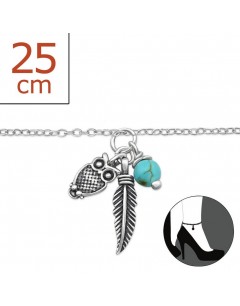 My-jewelry - H5292z - Chain ankle charms in 925/1000 silver