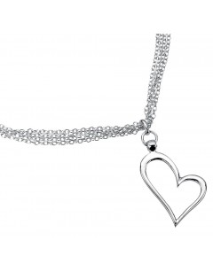 Necklace heart, elegant in 925/1000 silver