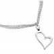 Necklace heart, elegant in 925/1000 silver