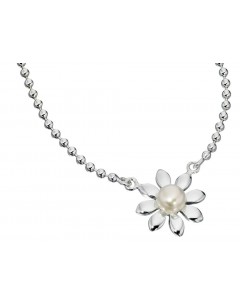 Flower necklace and bead 925/1000 silver