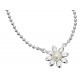 Flower necklace and bead 925/1000 silver