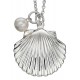 Necklace of shell and pearl in 925/1000 silver