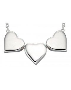 Padded hearts in 925/1000 silver