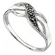 Chic ring marcassite in 925/1000 silver