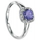 Ring Iolite and Diamond to 0.064 carat gold 375/1000 carat