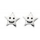 Earring star in 925/1000 silver