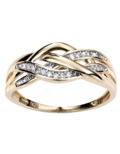 My-jewelry - D377uk - 9k diamond 0,10 carat gold ring