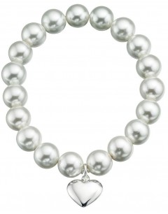 Bracelet freshwater pearl heart in 925/1000 silver