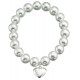 Bracelet freshwater pearl heart in 925/1000 silver