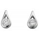 Earring zirconia in 925/1000 silver