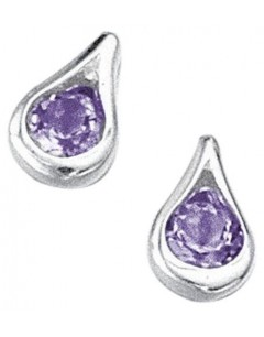 Earring Amethyst in 925/1000 silver