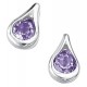 Earring Amethyst in 925/1000 silver