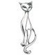 Pin cat in 925/1000 silver