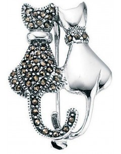 My-jewelry - D274uk - Sterling silver cat brooch