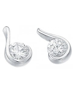 Earring zirconia original in 925/1000 silver