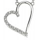 Necklace heart diamond Gold 375/1000 carats